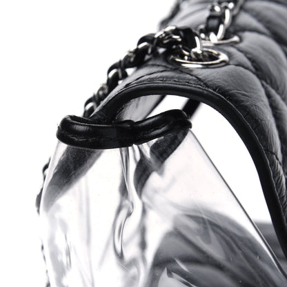 Chanel Crumpled Calfskin PVC Quilted Flap Black 6 of 6