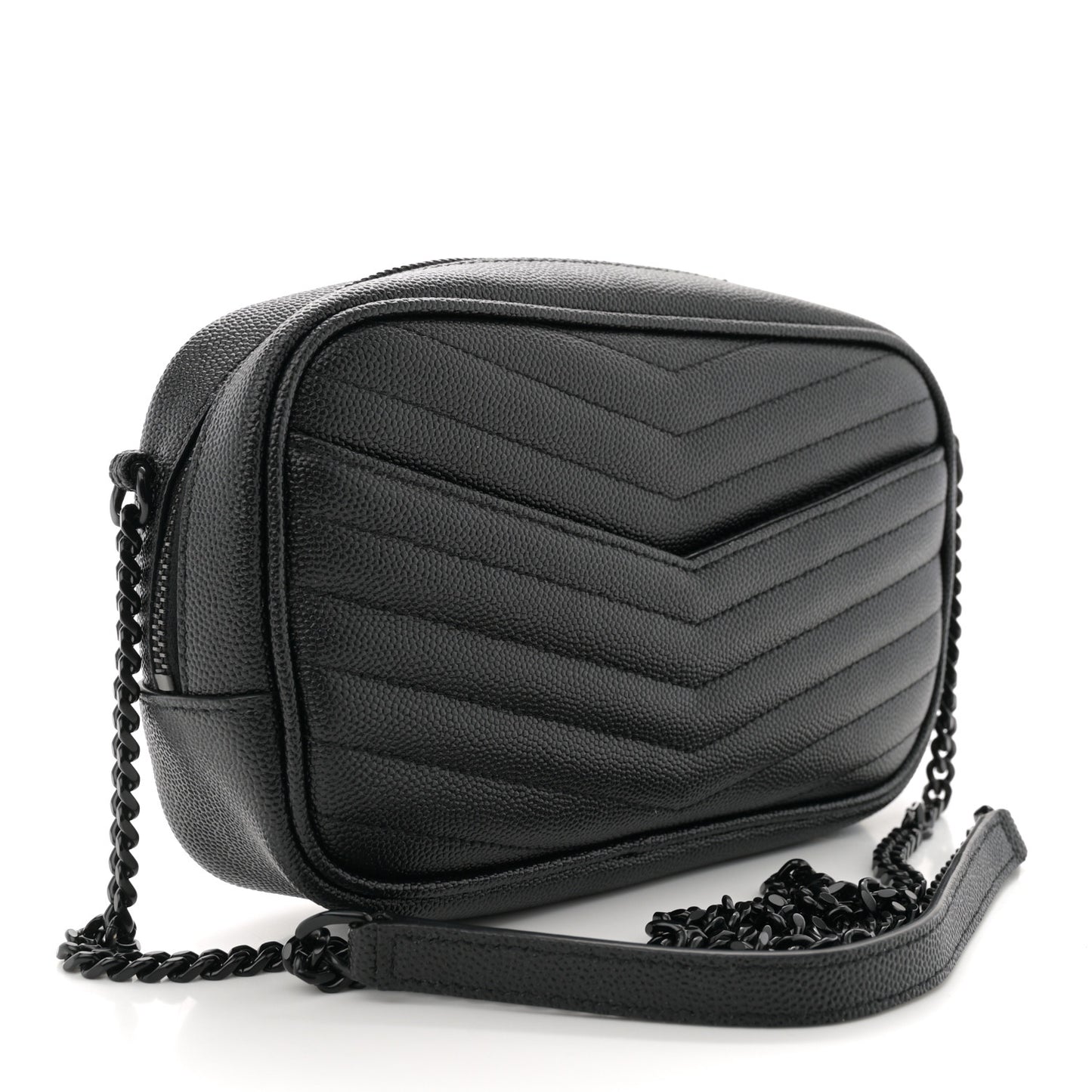 Grain De Poudre Matelasse Monochrome Monogram Mini Lou Camera Bag Black