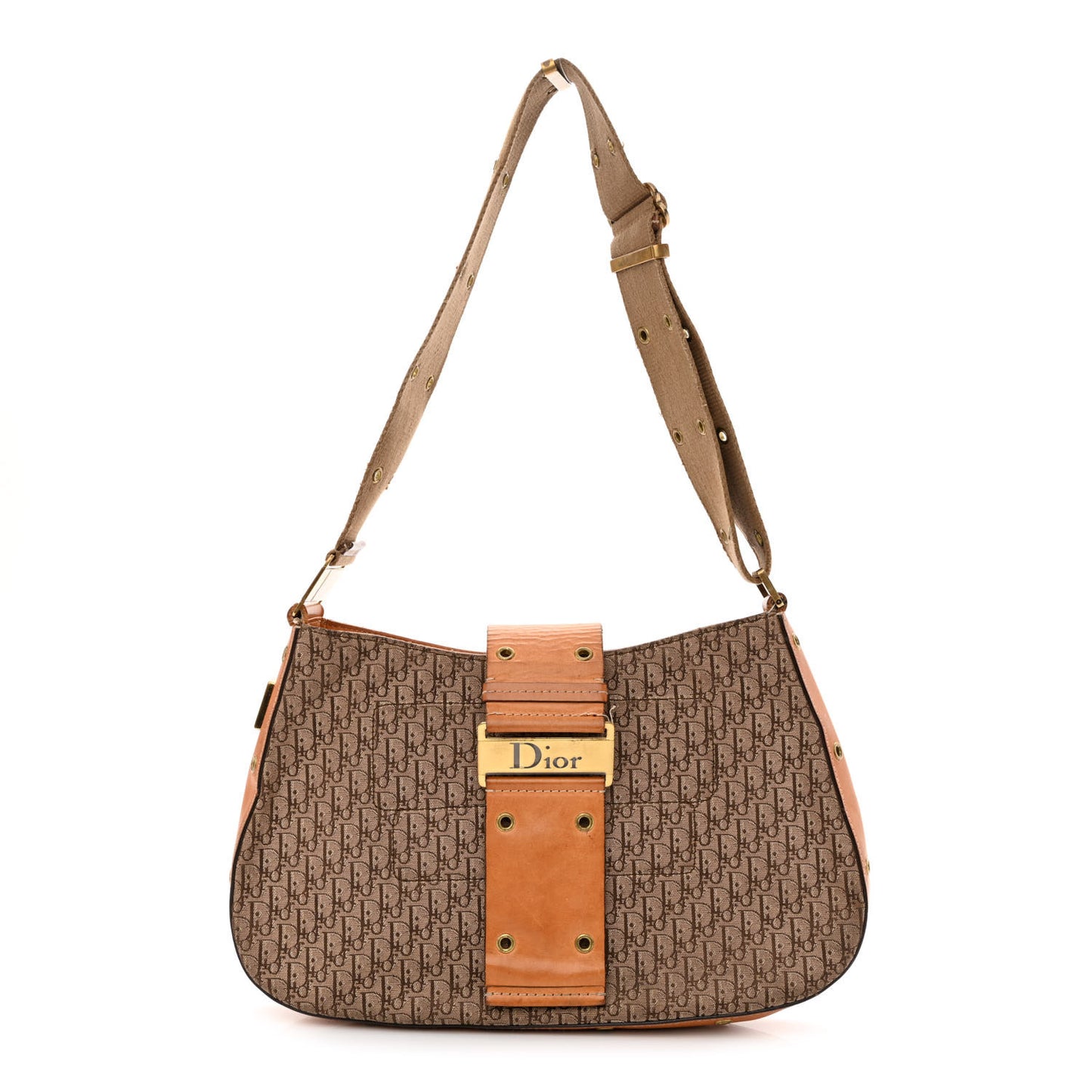 Calfskin Monogram Street Chic Large Columbus Ave Beige