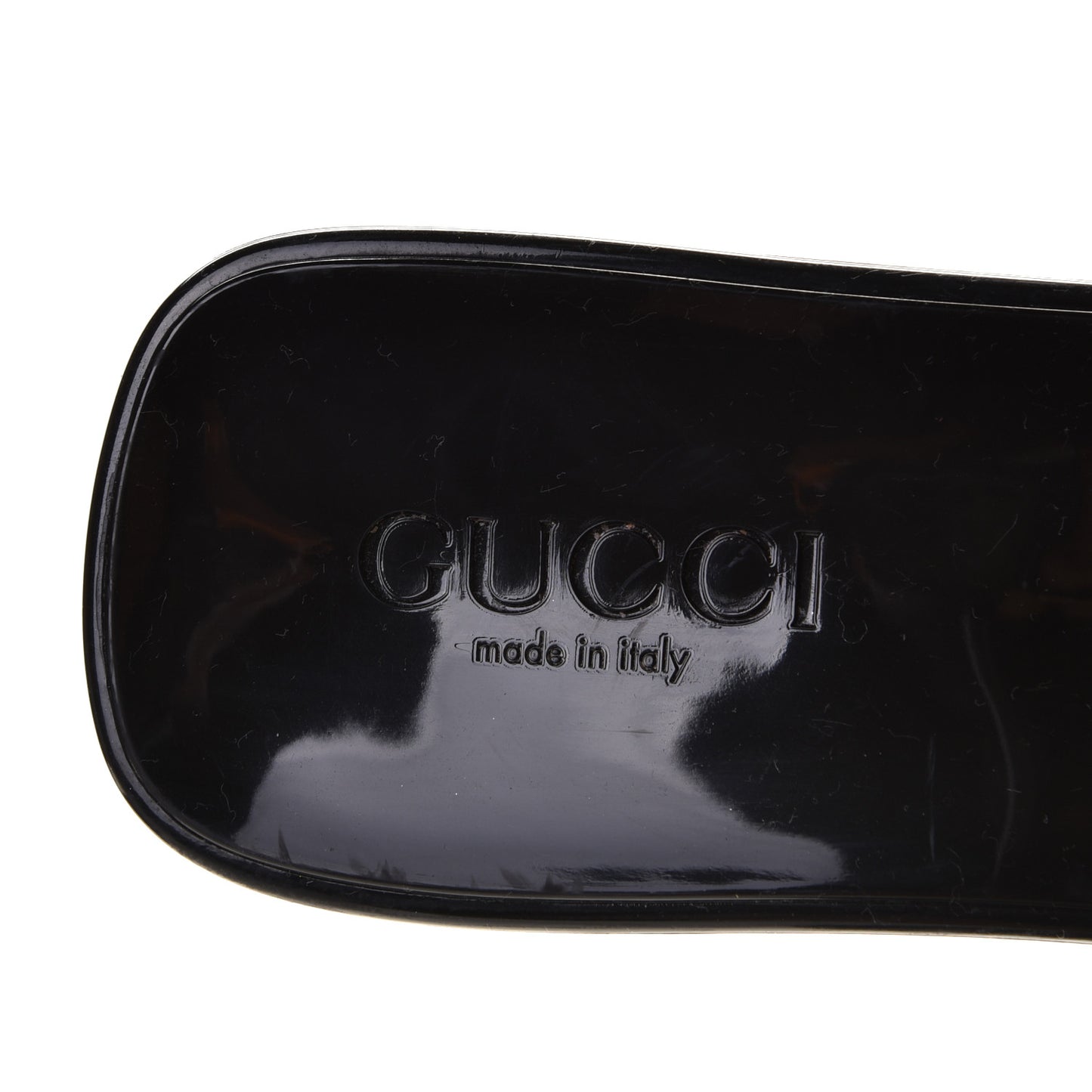 Rubber Gucci Logo Womens Platform 20/60mm Slide Sandals 39 Black