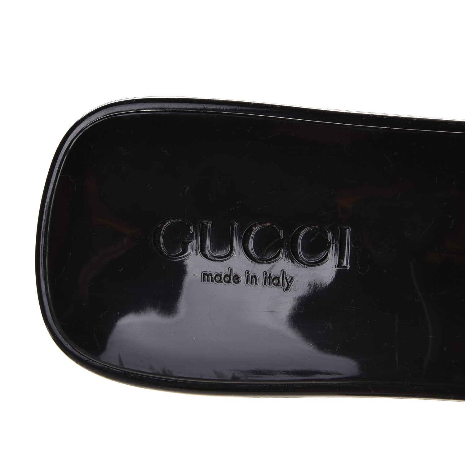 Gucci Rubber Gucci Logo Womens Platform 20/60mm Slide Sandals 39 Black 6 of 9