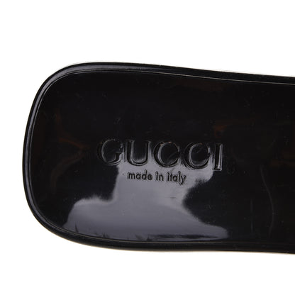 Gucci Rubber Gucci Logo Womens Platform 20/60mm Slide Sandals 39 Black 6 of 9