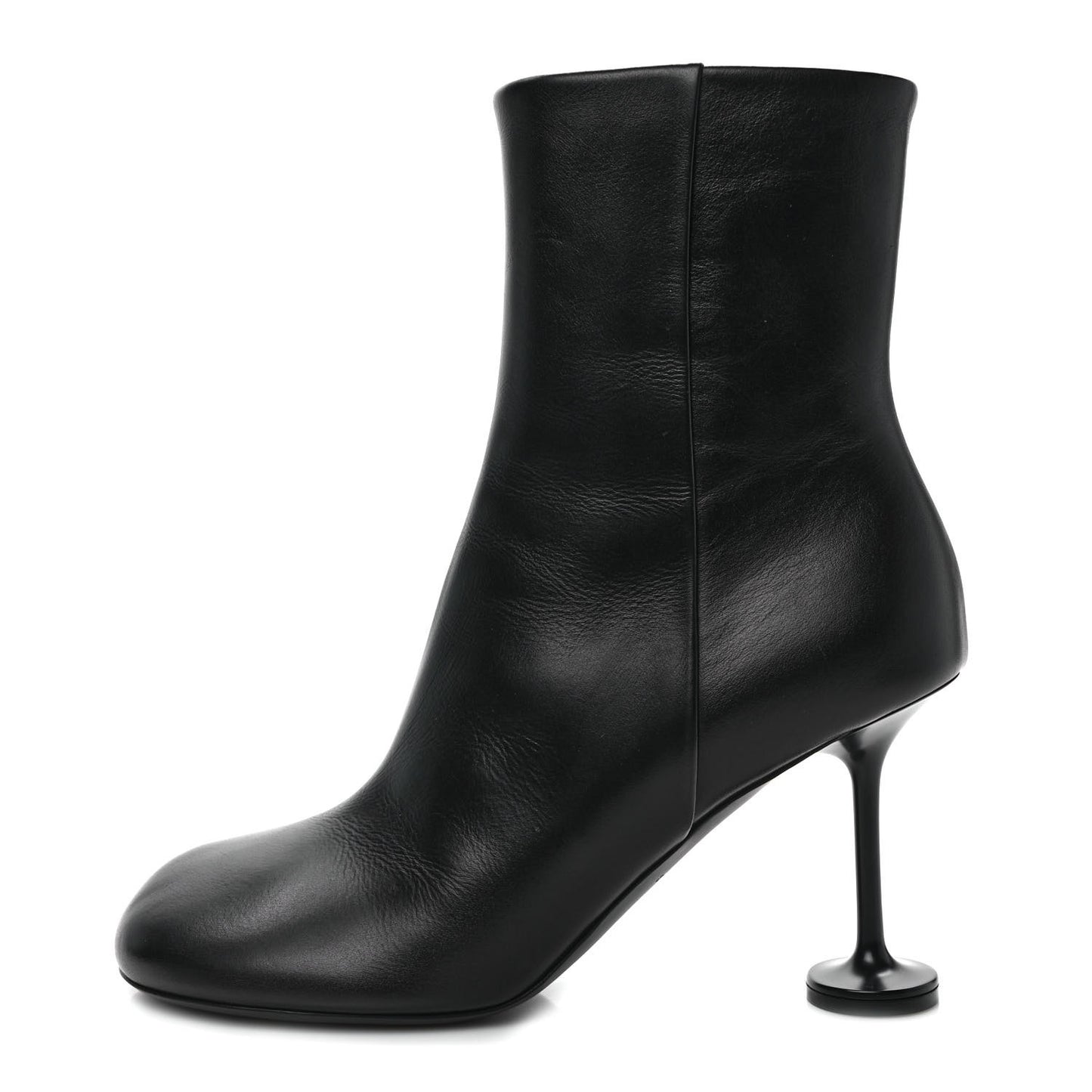 Soft Leather Lady Pedestal 90mm Booties 38 Black