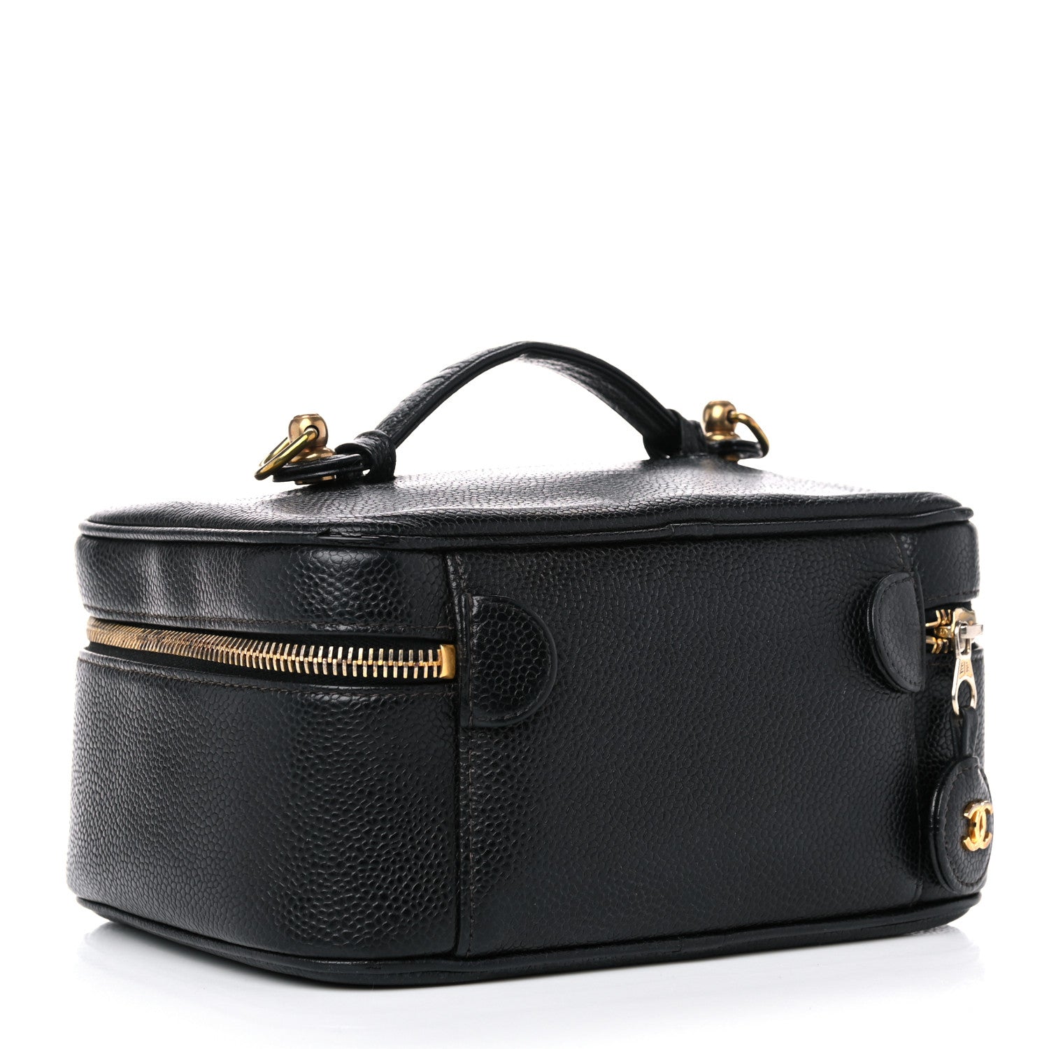 Chanel Caviar CC Vanity Cosmetic Case Black 3 of 16