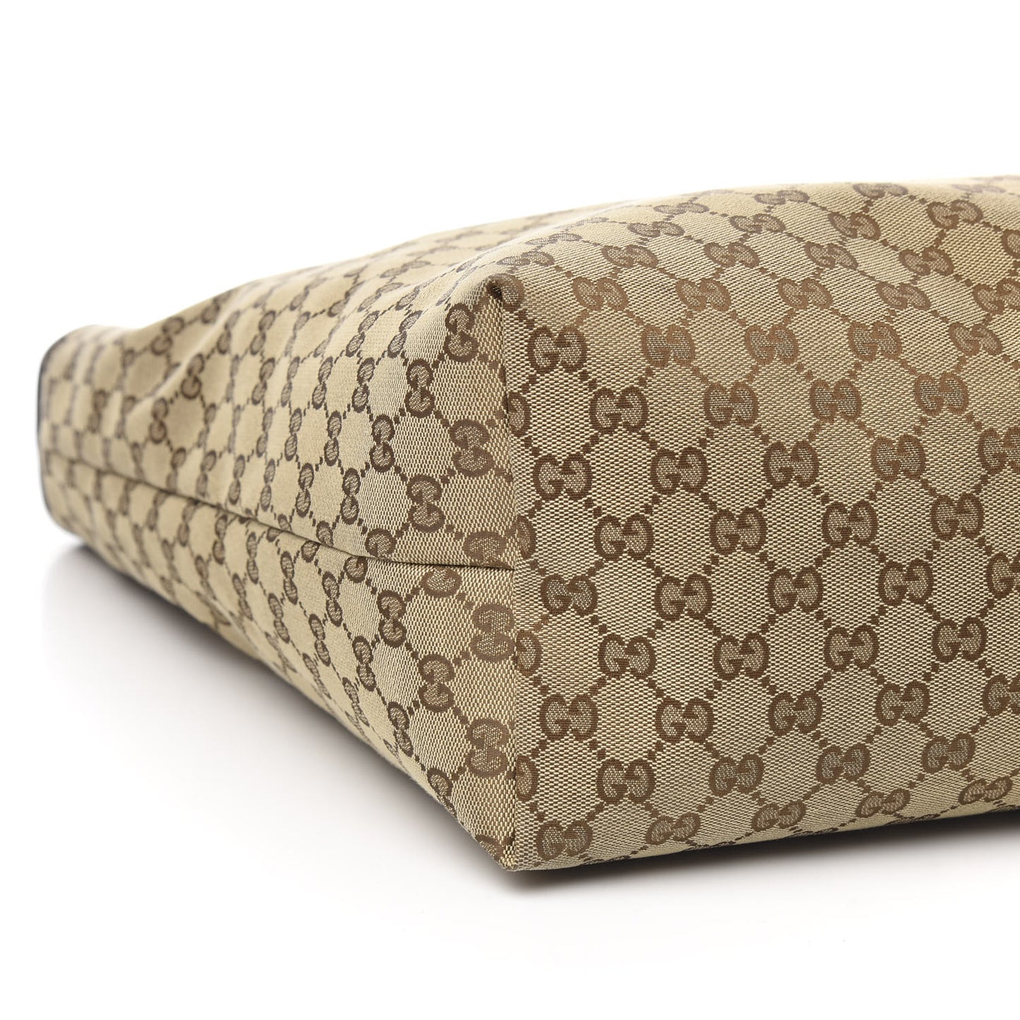 GG Monogram Medium Web Handle Vertical Tote Brown