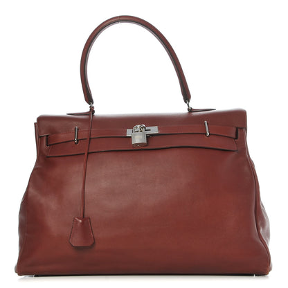 Hermes Veau Sikkim Kelly Relax 50 Rouge H 1 of 31