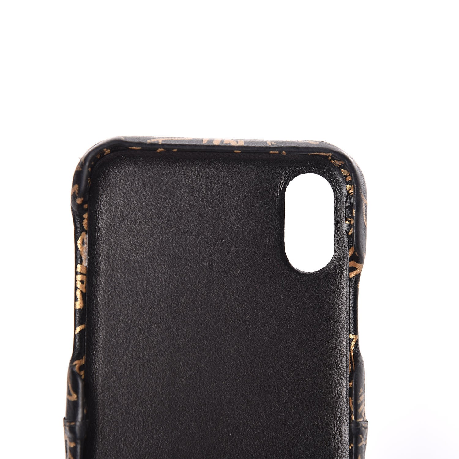 Chanel Lambskin Quilted iPhone X Coco Tech Egyptian Graffiti Case Black Gold 11 of 12