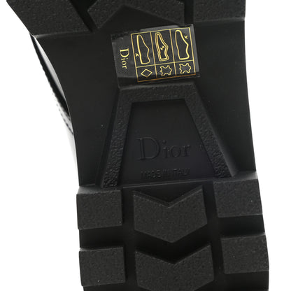 Christian Dior Brushed Calfskin Rubber Dioriron Derby Flat Shoes 8 Black 6 of 9