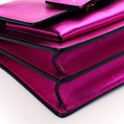 Saint Laurent Metallic Calfskin Small Monogram Sunset Fuchsia 7 of 8