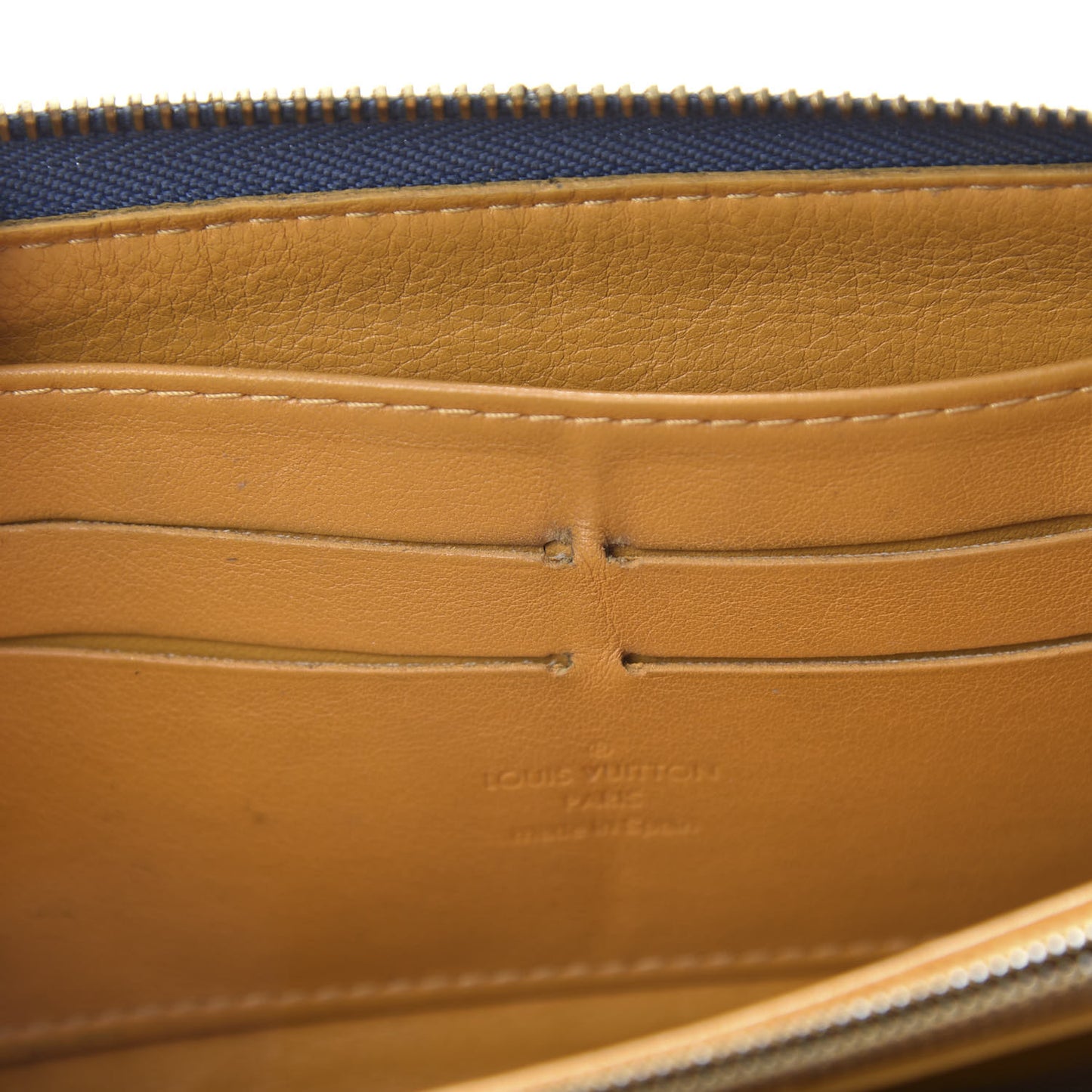 Monogram Denim Zippy Wallet Blue