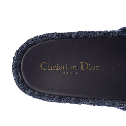 Christian Dior Oblique Denim D-Way Platform Sandal 39 Blue 6 of 10