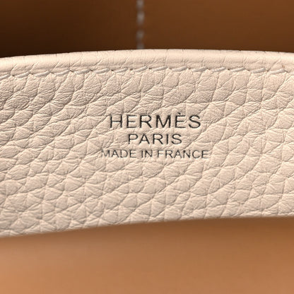 Hermes Taurillon Clemence Verso Halzan 25 Nata Biscuit 7 of 11