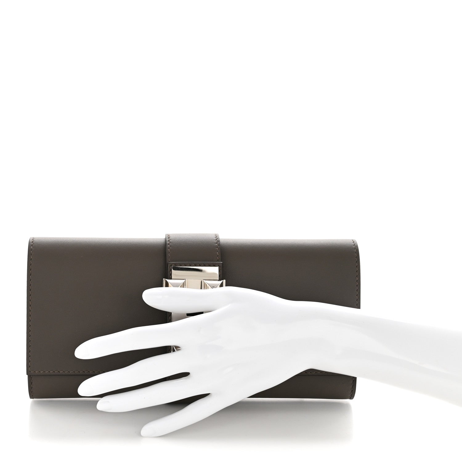 Hermes Swift Medor 23 Clutch Etain 2 of 13