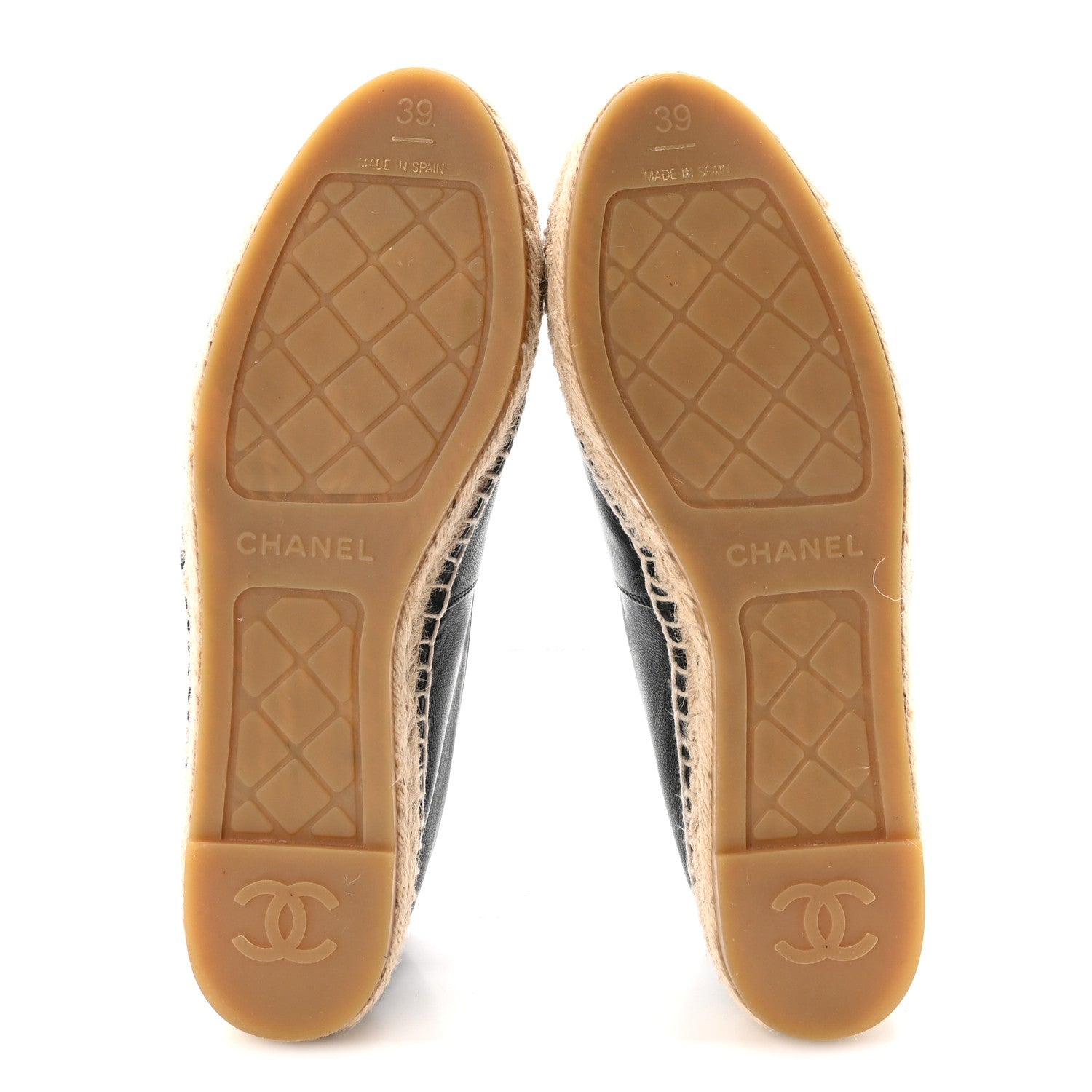 Chanel Lambskin CC Espadrilles 39 Black 6 of 10