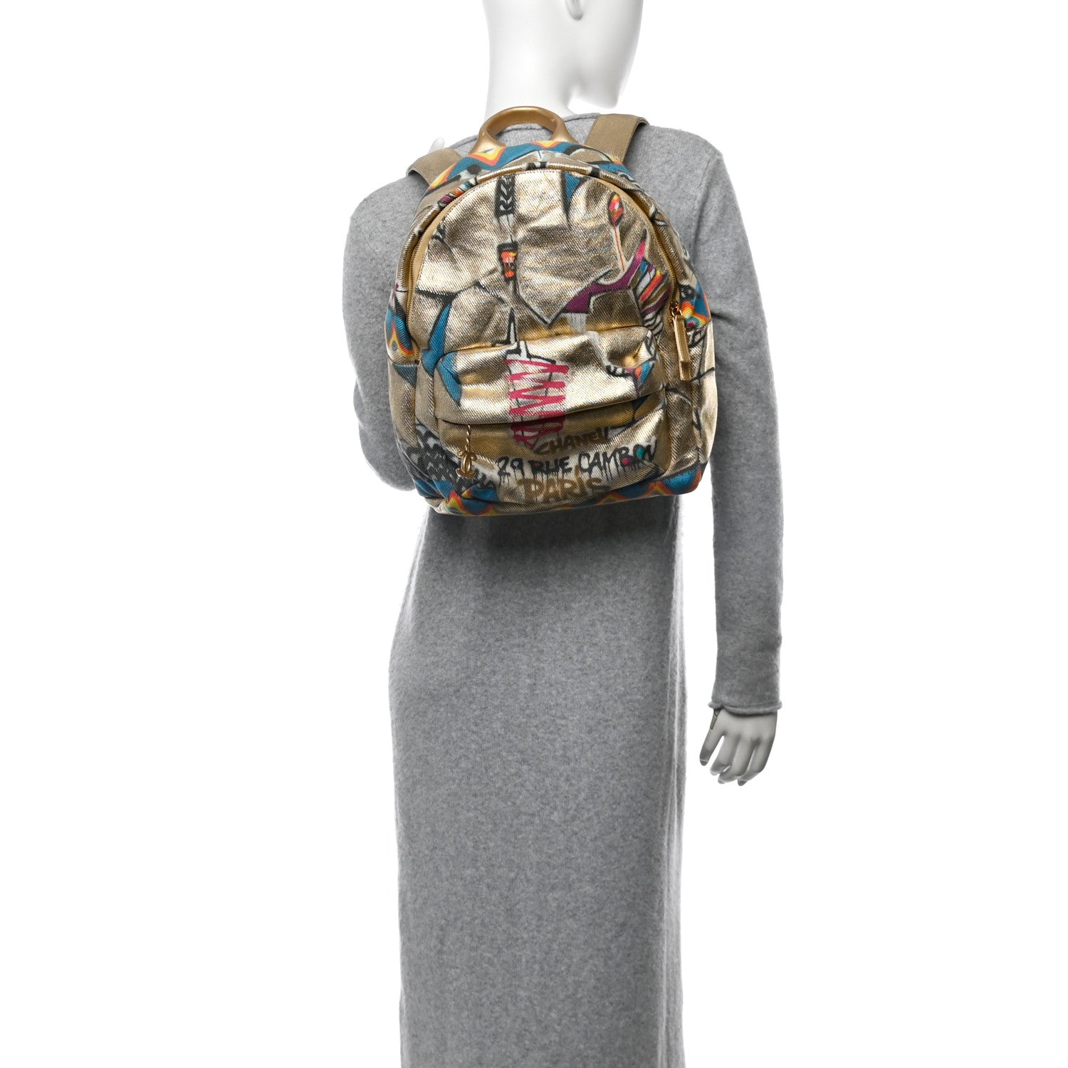 Chanel Graffiti Printed Canvas Street Spirit Backpack Multicolor 2 of 10