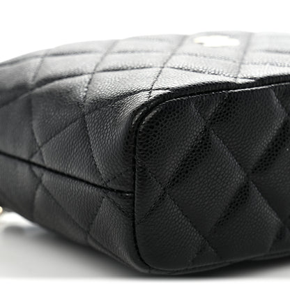 Chanel Caviar Quilted Hobo Clutch With Chain  Black 9 of 11