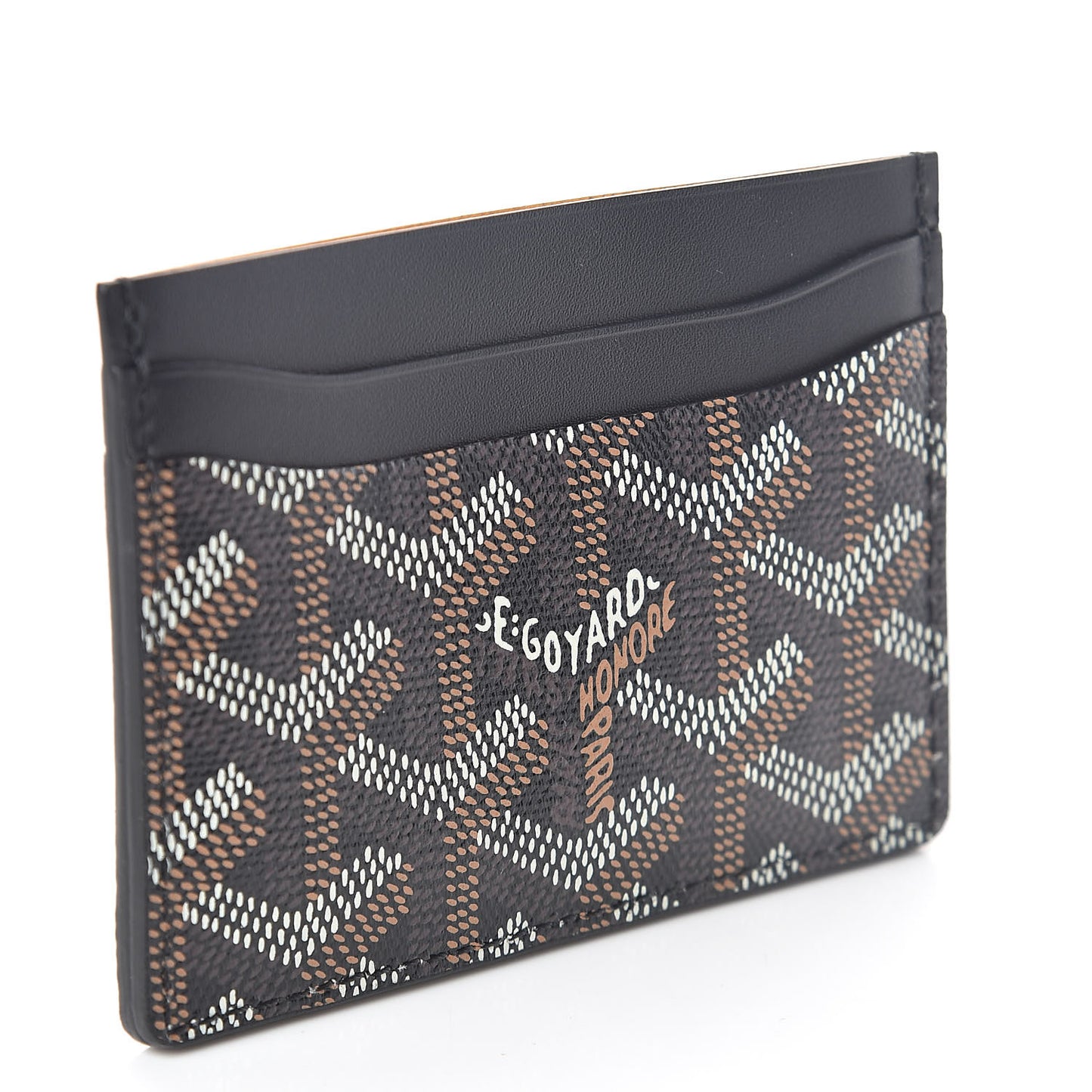 Goyardine Saint Sulpice Card Holder Black