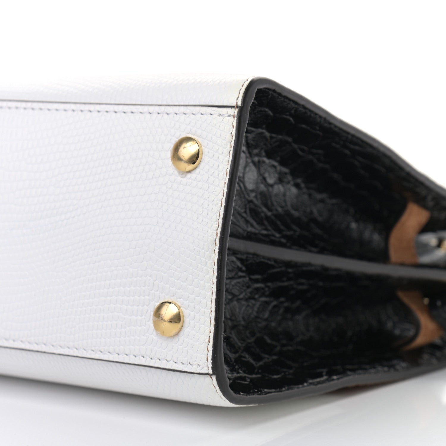 Burberry Deerskin Suede Crocodile Embossed Calfskin Medium Title Bag 9 of 9