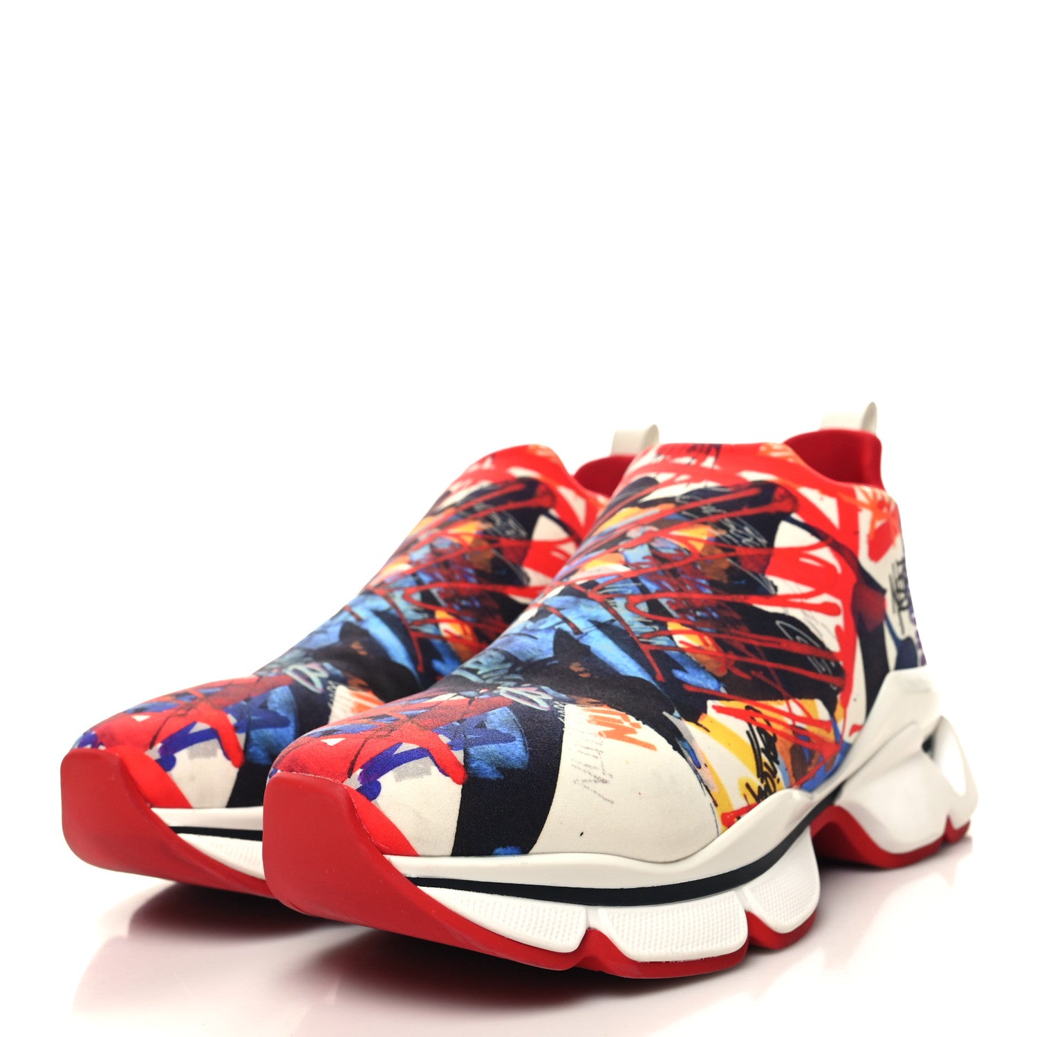 Christian Louboutin Neoprene Sock Space Run Donna Flat Sneakers 39.5 Multicolor 3 of 8
