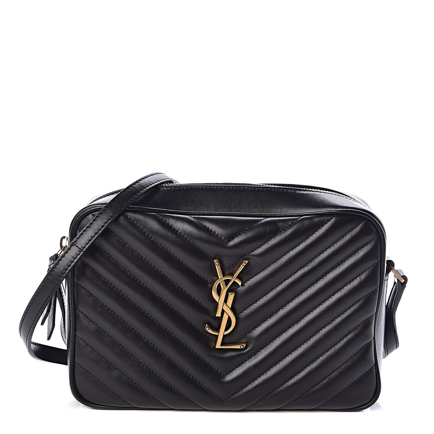 Calfskin Matelasse Monogram Lou Camera Bag Black