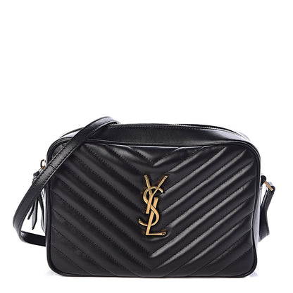 Saint Laurent Calfskin Matelasse Monogram Lou Camera Bag Black 1 of 10