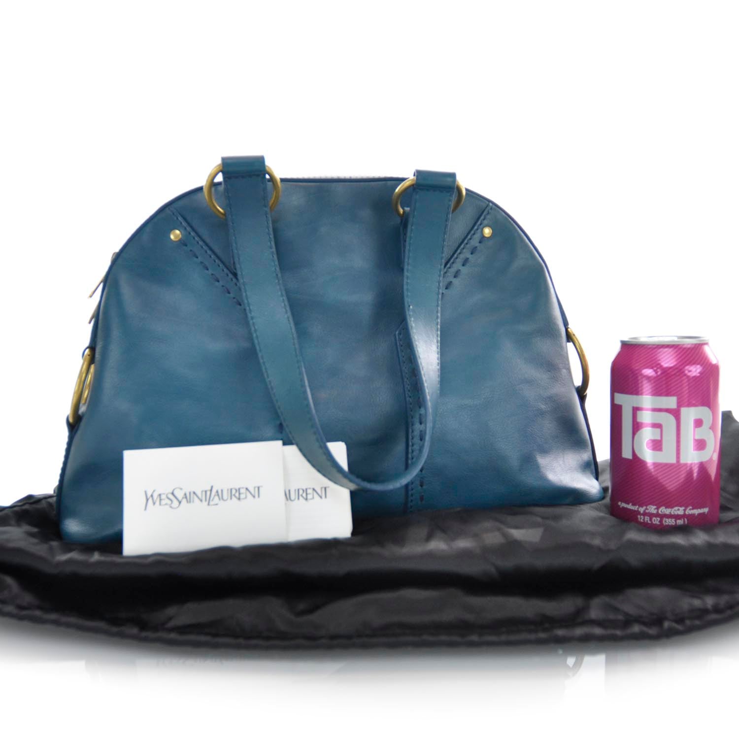 Saint Laurent Leather Small Muse Turquoise 3 of 9
