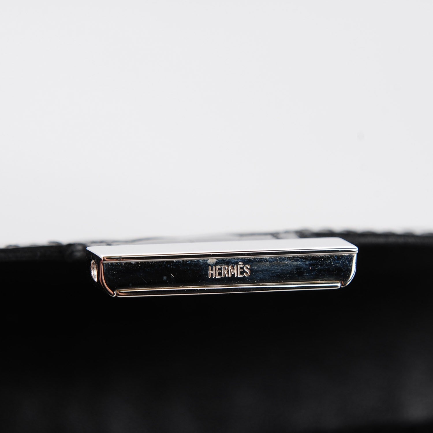 Hermes Shiny Alligator Constance Short Wallet Black 10 of 14