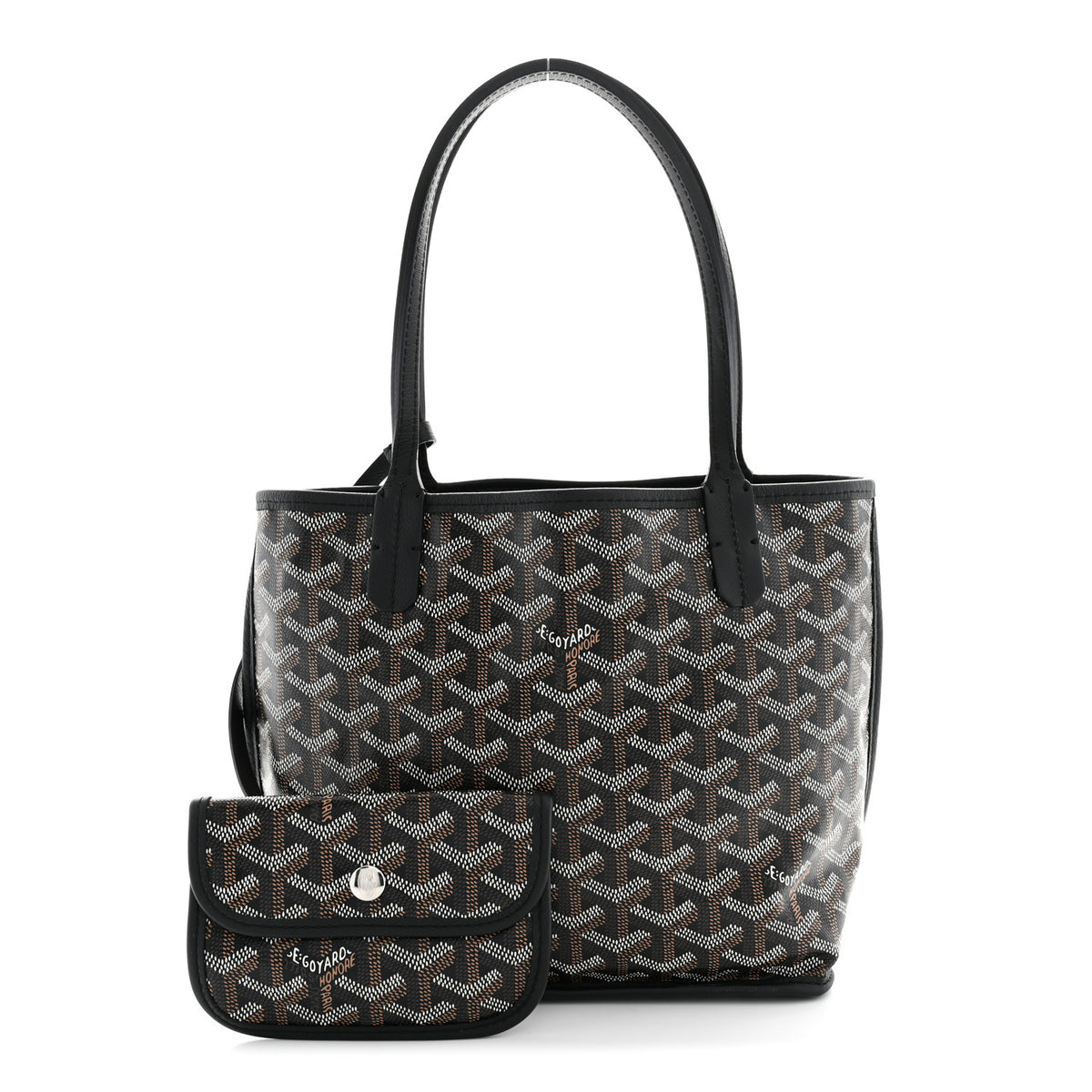 Goyardine Reversible Mini Anjou Black