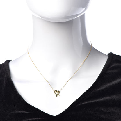 Tiffany 18K Yellow Gold Small Paloma Picasso Loving Heart Pendant Necklace 2 of 7