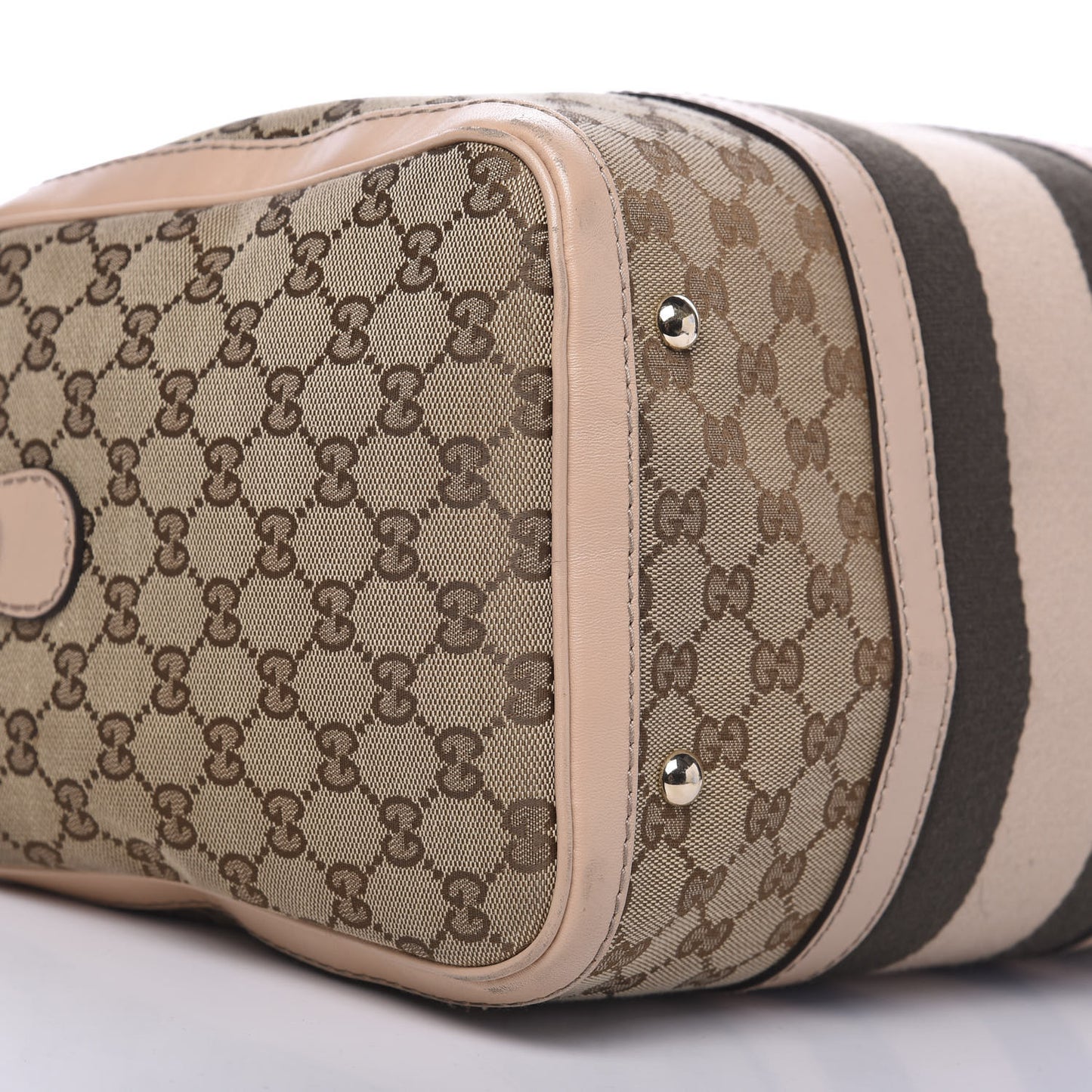 Monogram Vintage Web Medium Boston Light Pink