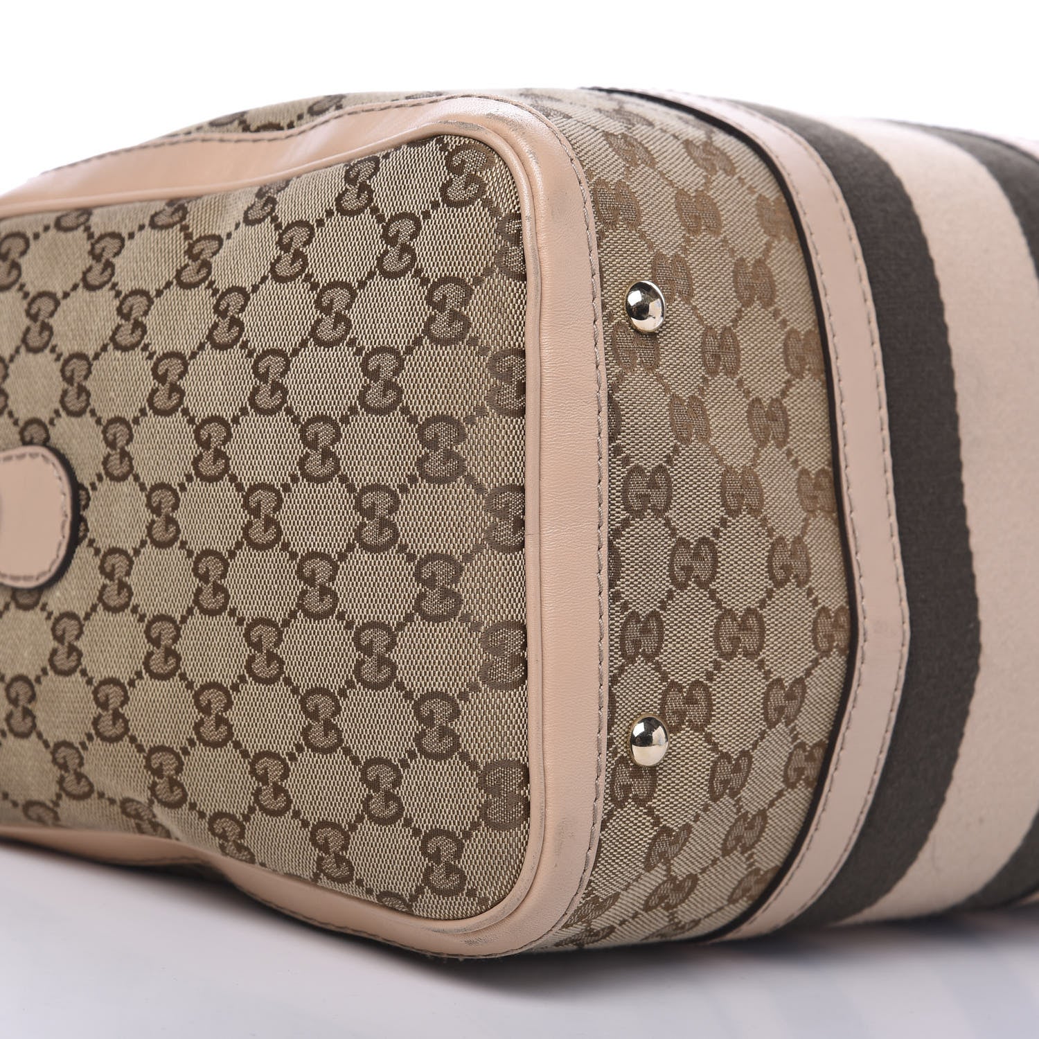 Gucci Monogram Vintage Web Medium Boston Light Pink 13 of 16