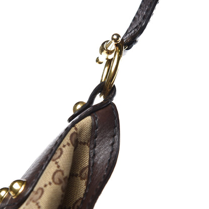 Gucci Monogram Large Jockey Hobo Dark Brown 13 of 16