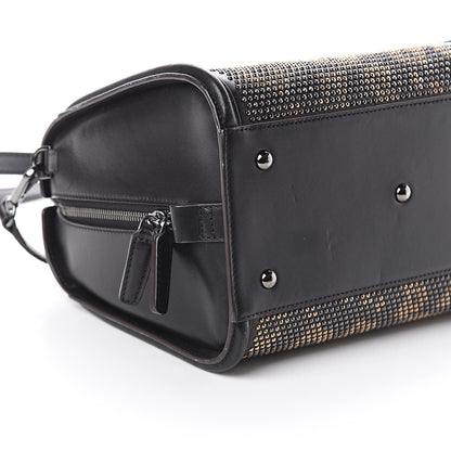 MCM Calfskin Balam Spitze Boston Bag Black 7 of 8