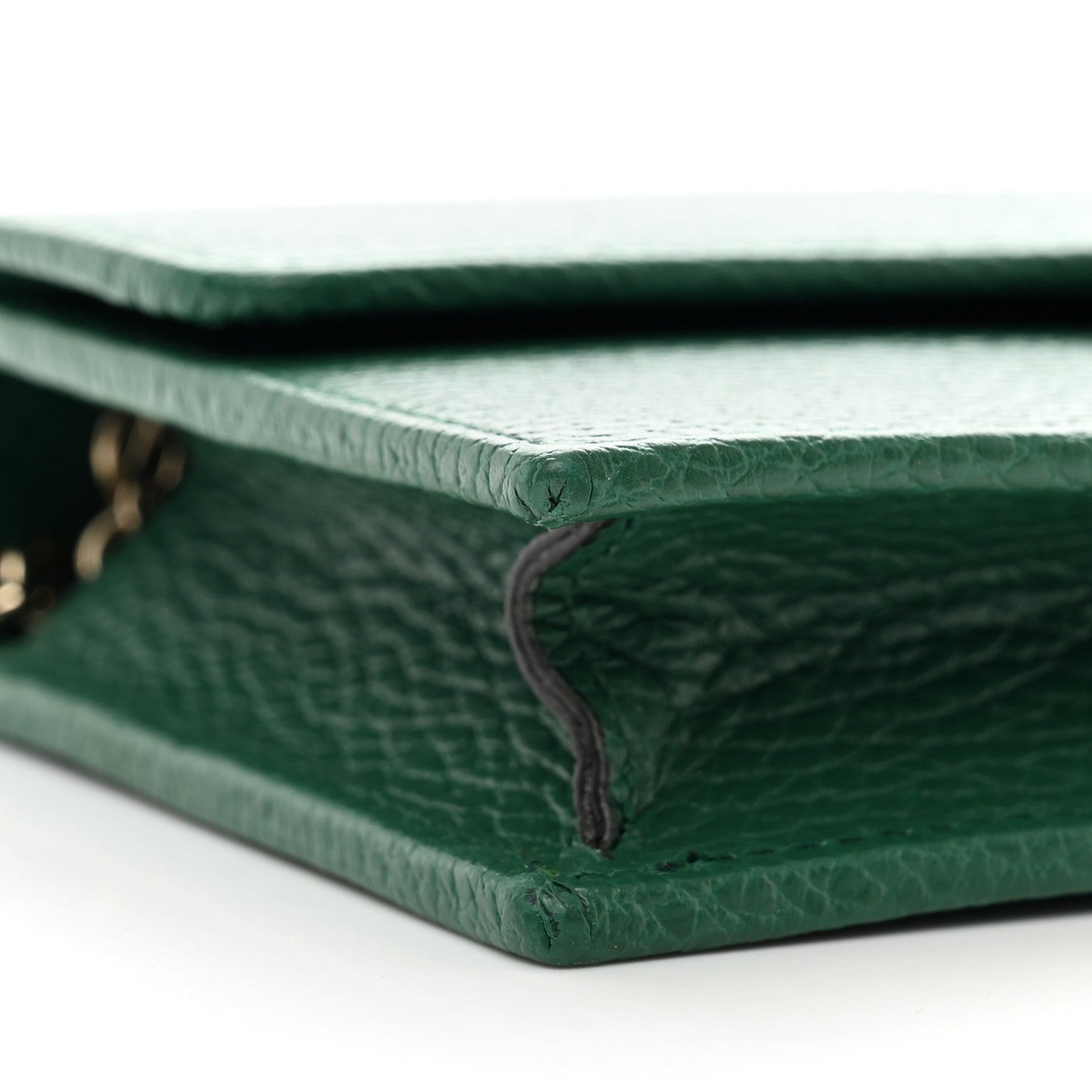 Gucci Dollar Calfskin Interlocking G Chain Wallet Emerald 8 of 9