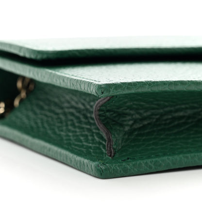 Gucci Dollar Calfskin Interlocking G Chain Wallet Emerald 8 of 9