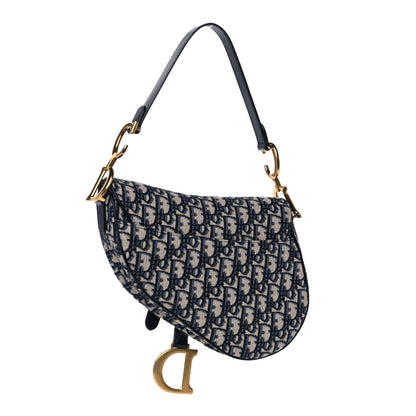 Christian Dior Oblique Saddle Bag Blue 3 of 9