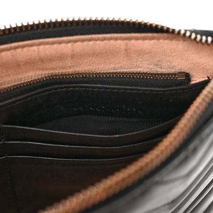 Gucci Calfskin Matelasse Mini GG Marmont Chain Bag Black 6 of 13