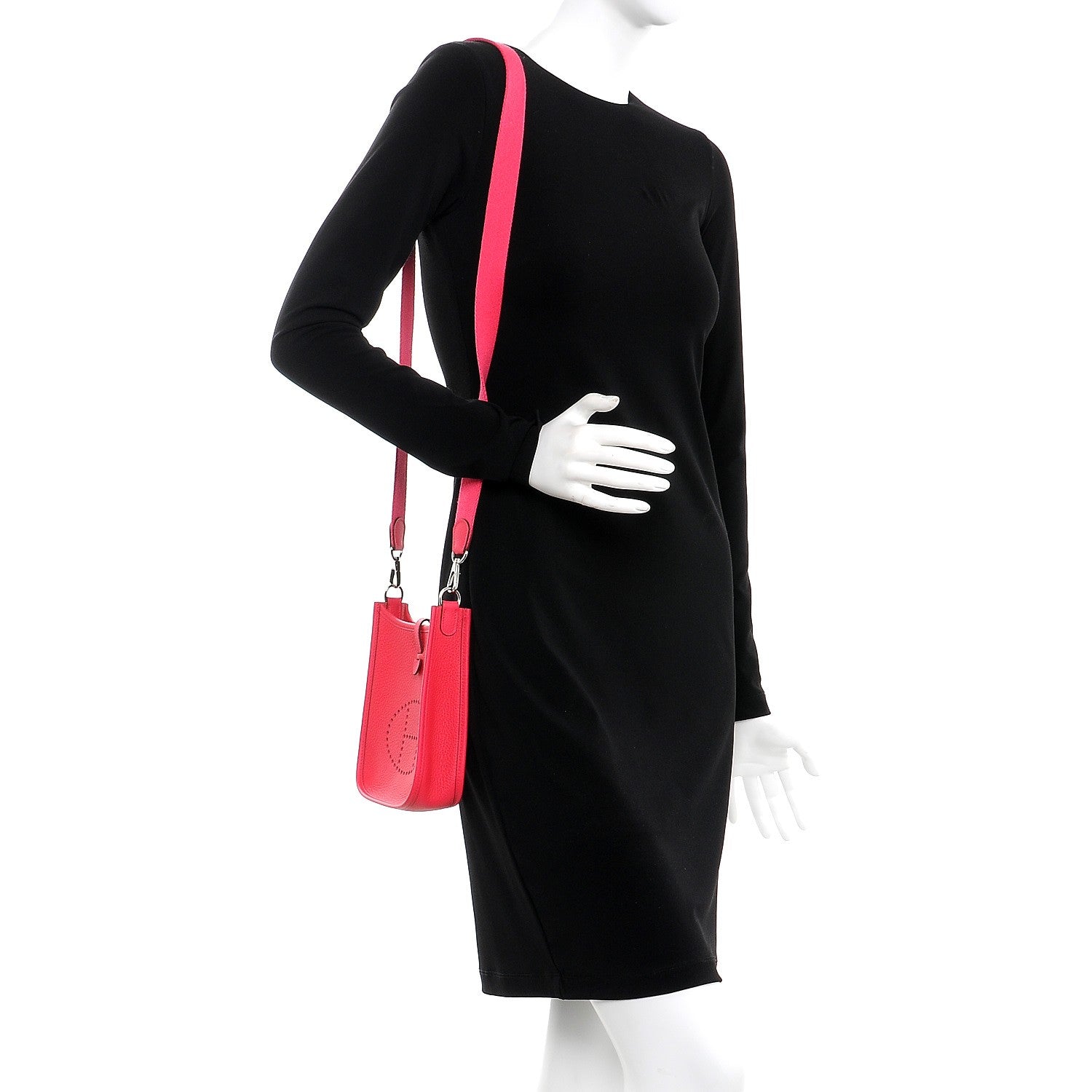 Hermes Taurillon Clemence Evelyne TPM Rose Extreme 2 of 8