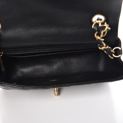 Chanel Lambskin Quilted Mini Rectangular Flap Black 5 of 10