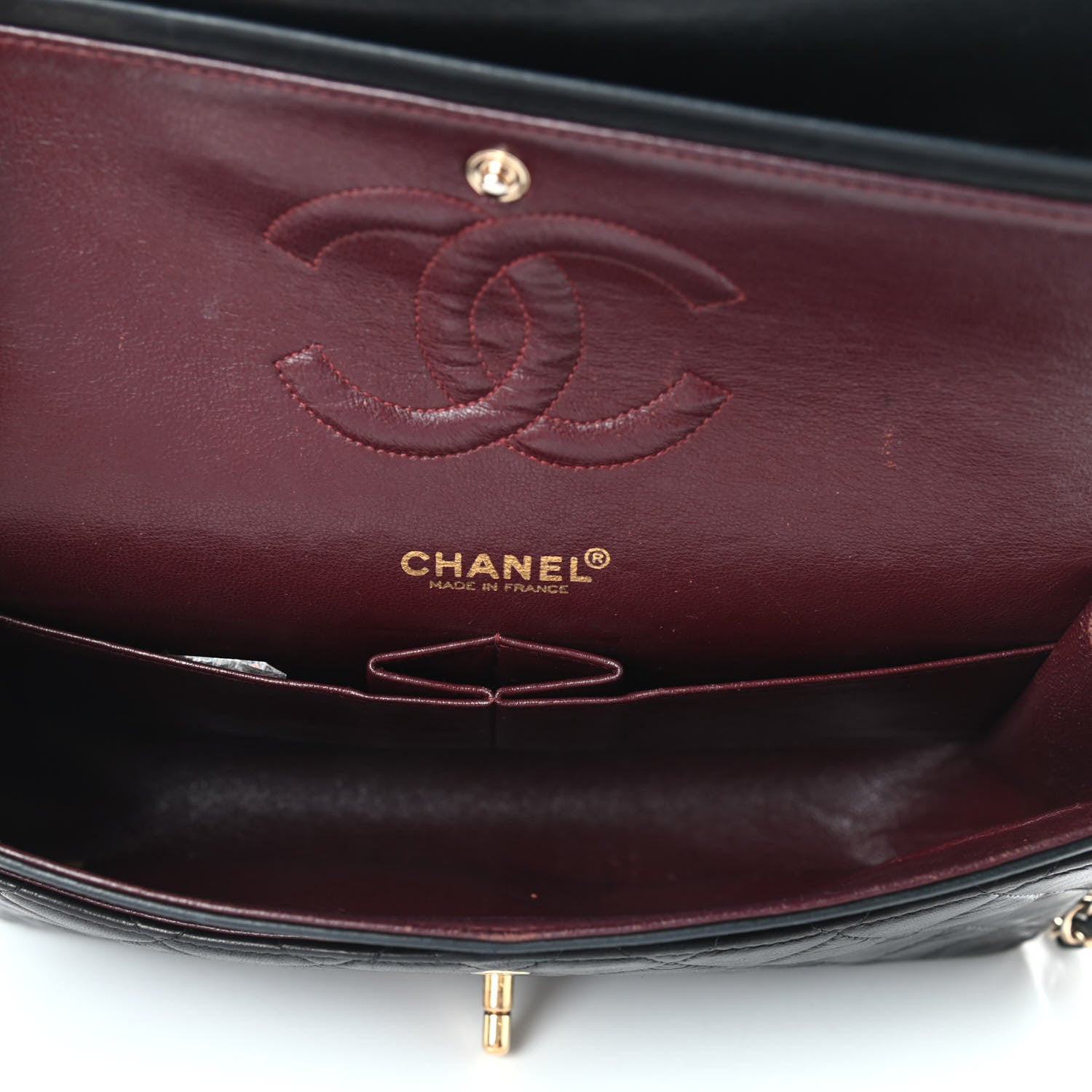 Chanel Lambskin Quilted Medium Double Flap Black 4 of 9