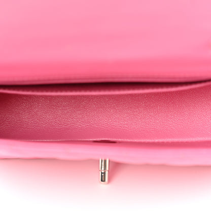 Chanel Lambskin Quilted Mini Rectangular Flap Pink 4 of 14