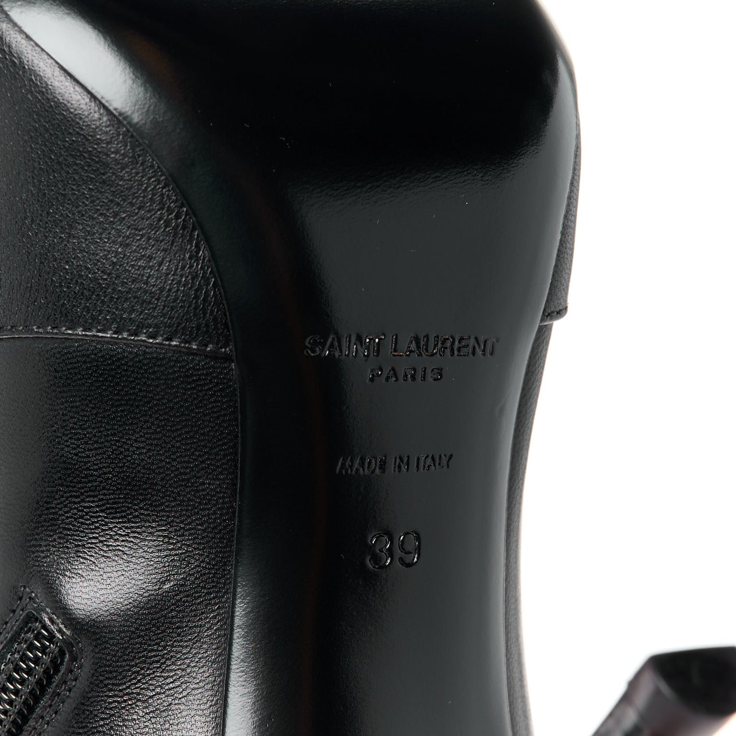 Goatskin Crystal Buckle Claude 90 Ankle Booties 39 Black