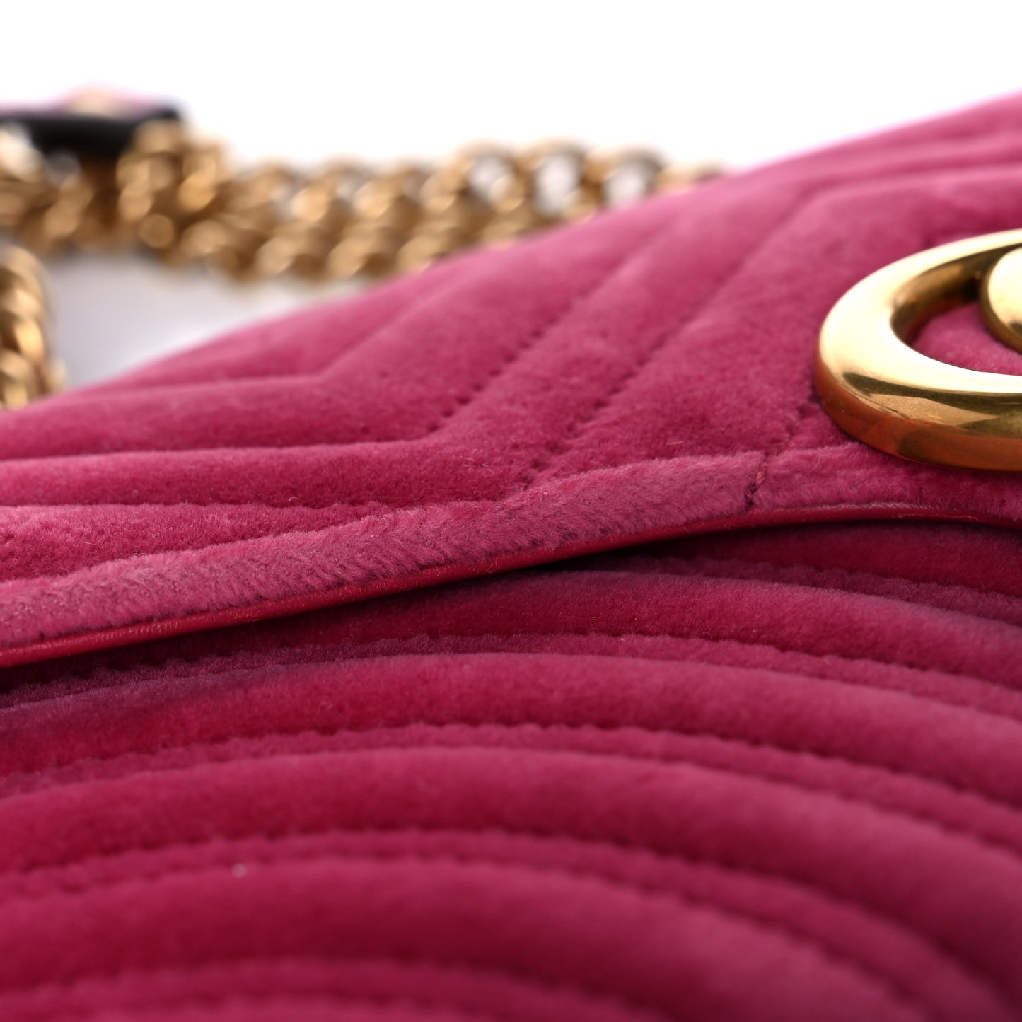 Velvet Matelasse Small GG Marmont Shoulder Bag Light Raspberry Rose