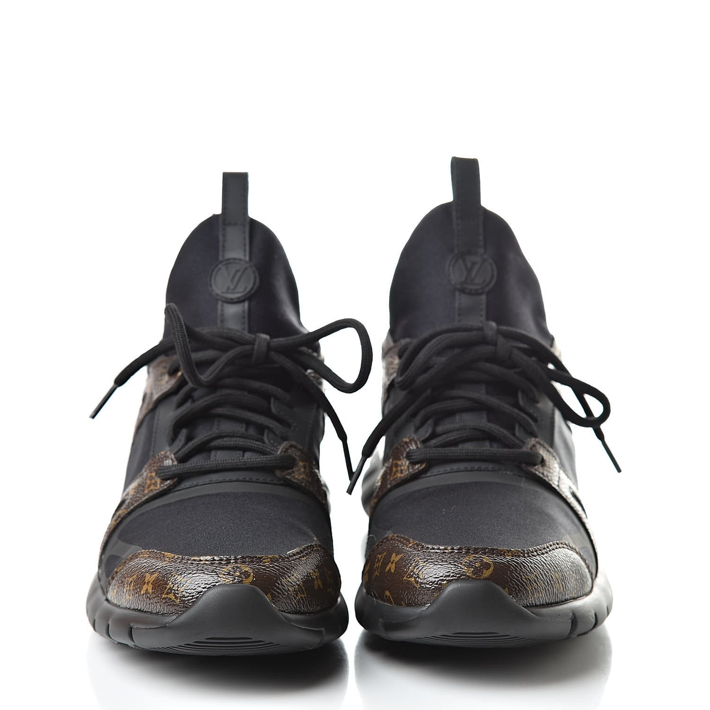 Technical Nylon Monogram Rubber Aftergame Sneakers 38 Black