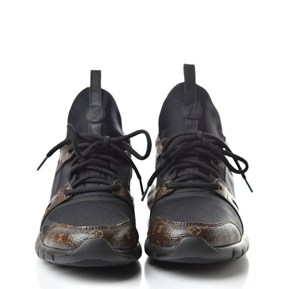 Louis Vuitton Technical Nylon Monogram Rubber Aftergame Sneakers 38 Black 2 of 9