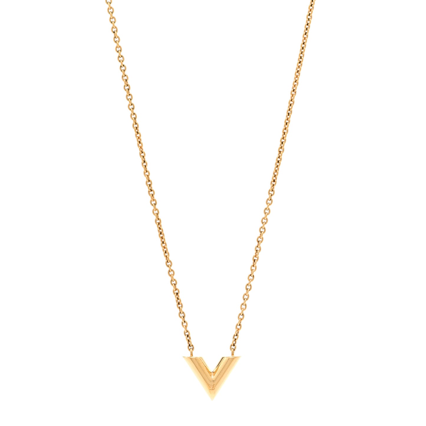Essential V Necklace Gold