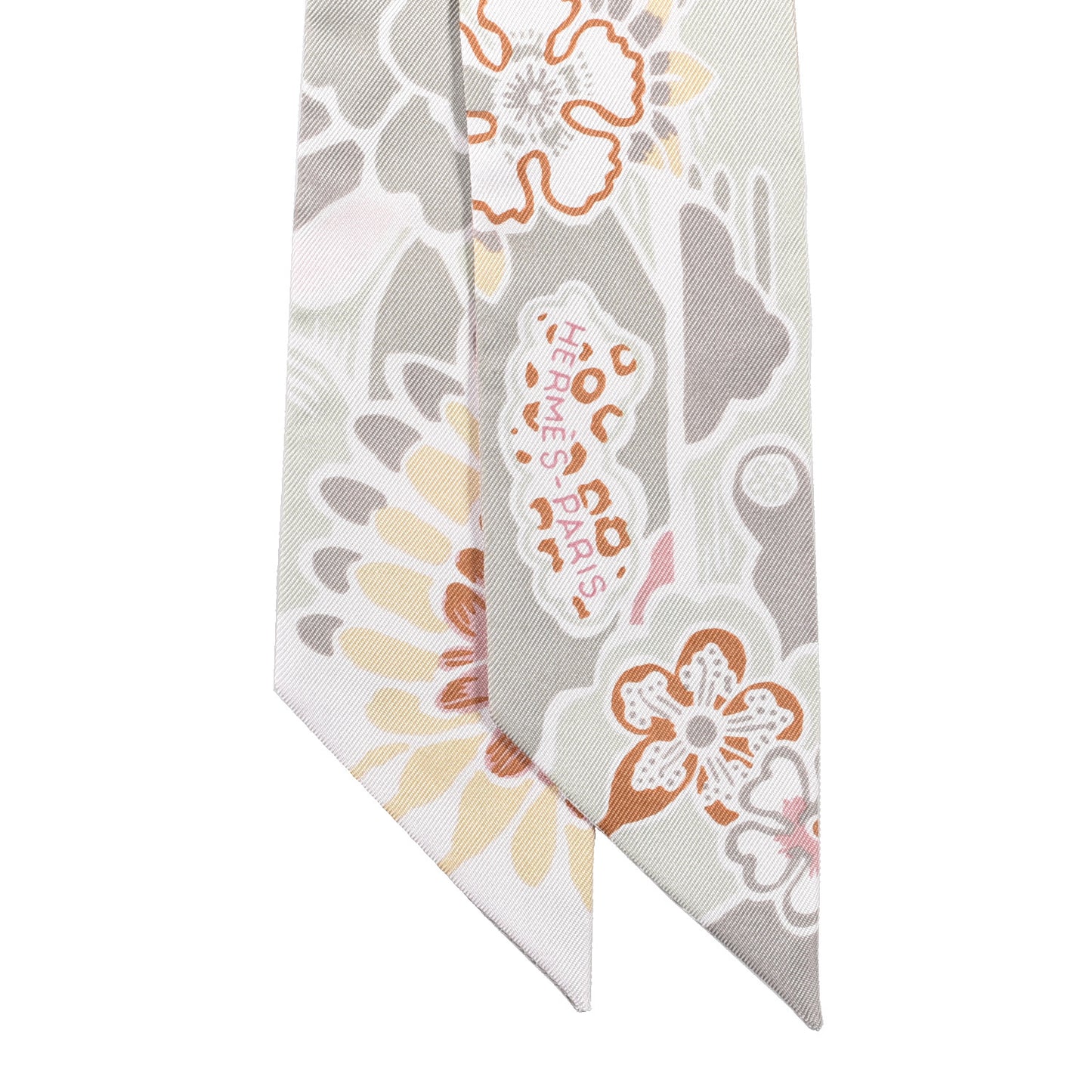 Silk Bingata Twilly Vieux Rose Vert De Eau