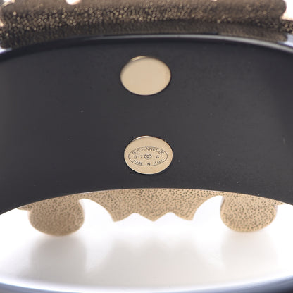 Chanel Resin Crystal CC Cuff Black 4 of 5
