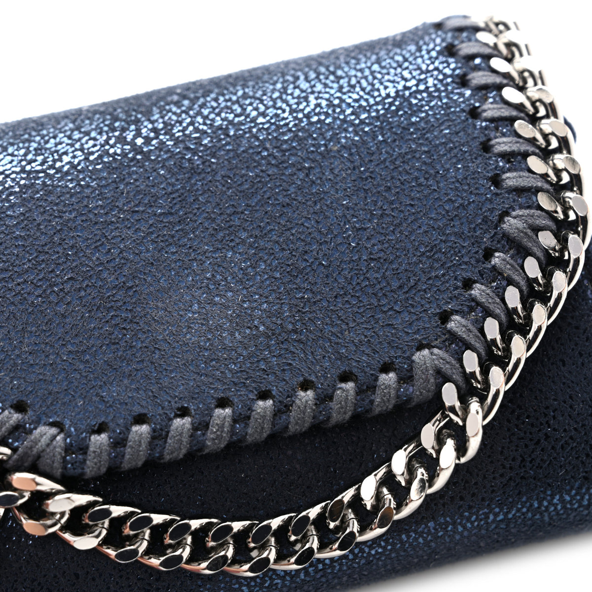 Stella McCartney Metallic Shaggy Deer Falabella Small Wallet on Chain Ink 11 of 11