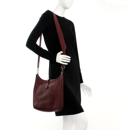 Hermes Taurillon Clemence Evelyne III PM Bordeaux 2 of 8